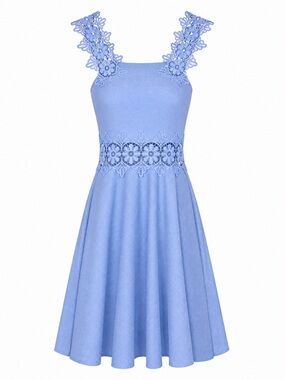 Ted Baker Light Blue Lace Trim Sundress